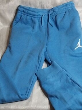 Jordan Kids Blue Sweatpants with White Jumpman Logo